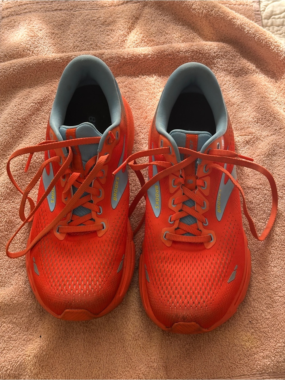 Brooks Ghost 15, Orange And Blue, Men’s 9